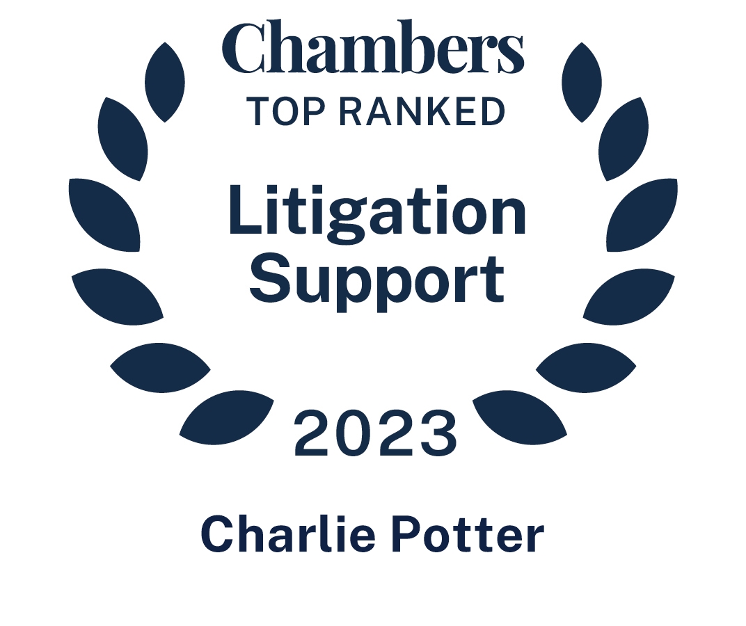 Chambers 2023 logo with Charlie Potter's name
