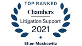 Chambers Badge for Litigation Support 2021, Ellen Moskowitz